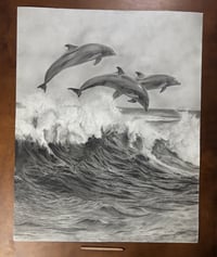 Image 2 of 24x30 ORIGINAL ART “Wave runners” 2022