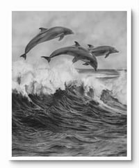 Image 2 of Giclee print  “wave runners” 2022