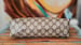 Image of Vtg Gucci Brown Monogram Clutch/Toiletry Bag