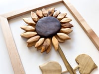 Image 3 of Sunflower 1 - Handmade Wood Art