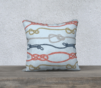 Image 2 of 18x18 Pillow Case - Nautical Ropes