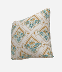 Image 2 of 18x18 Pillow Case - Art Deco Owl in Teal & Gold