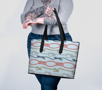 Image 1 of Vegan Leather Tote - Nautical Ropes