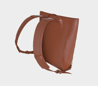 Image 2 of Vegan Leather Backpack - Art Deco Owl in Teal & Gold