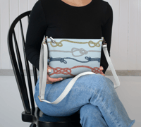 Image 3 of Vegan Leather Crossbody - Nautical Ropes