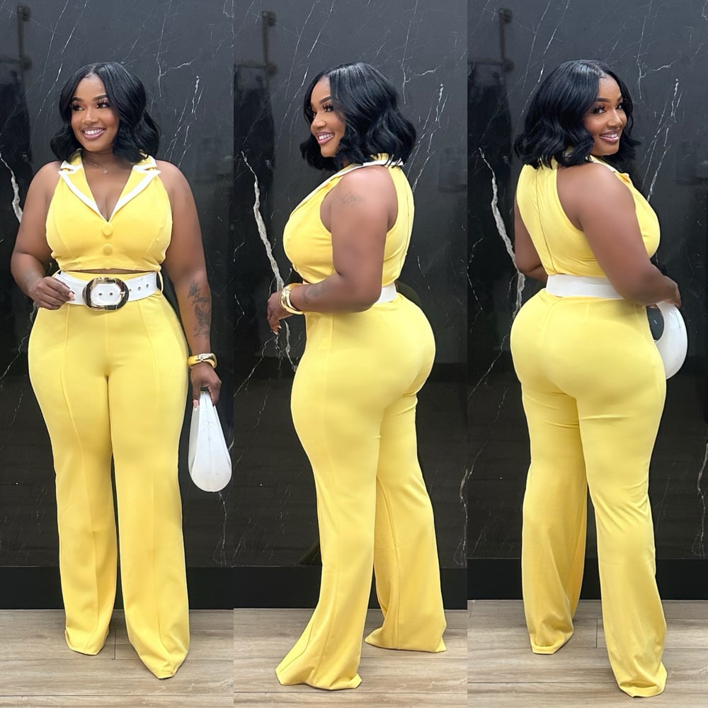 Image of BOSS BABE SET-yellow