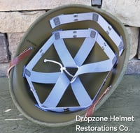 Image 5 of  WWII Repro Hawley M-1 Helmet Liner. Rayon Webbing & sweatband. (Nickel Hardware) Choose size.