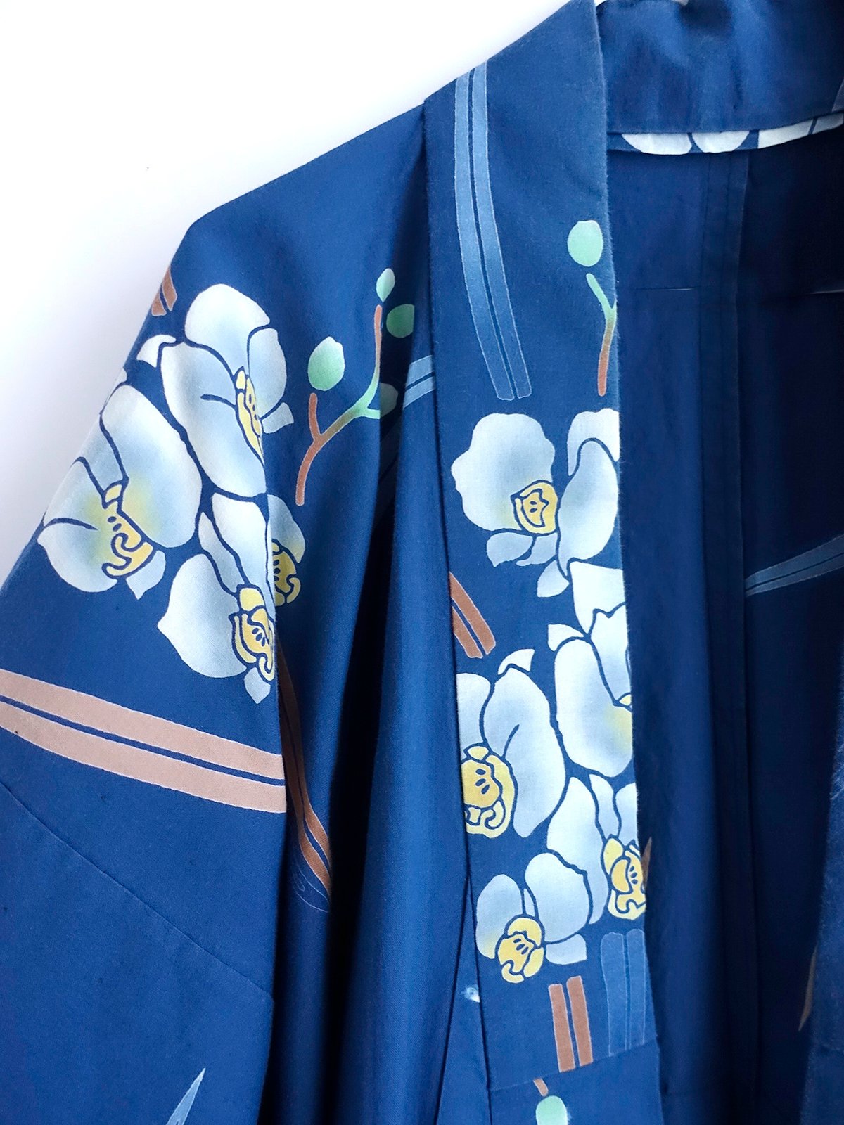 Image of Kimono dame af bomuld m. blå iris