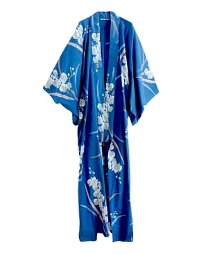 Image of Kimono dame af bomuld m. blå iris