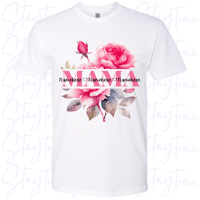 Image 2 of MOM TSHIRT - PINK FLOWERS W/ NAME(S)