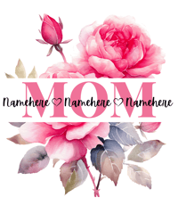 Image 3 of MOM TSHIRT - PINK FLOWERS W/ NAME(S)