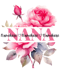 Image 4 of MOM TSHIRT - PINK FLOWERS W/ NAME(S)