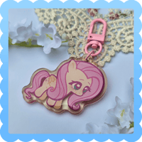 Image 1 of fluttershy ❄️ glitter epoxy charm