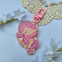 Image 2 of fluttershy ❄️ glitter epoxy charm