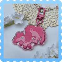 Image 1 of pinkie pie ❄️ glitter epoxy charm
