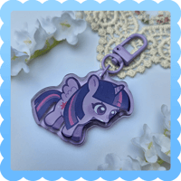 Image 1 of twilight sparkle ❄️ glitter epoxy charm
