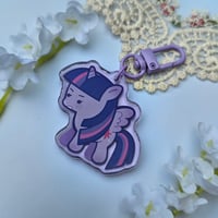 Image 2 of twilight sparkle ❄️ glitter epoxy charm