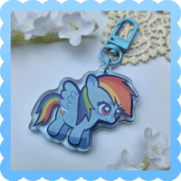 Image 1 of rainbow dash ❄️ glitter epoxy charm