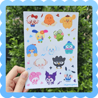 Image 1 of rainbow buddies ❄️ waterproof vinyl sticker sheet