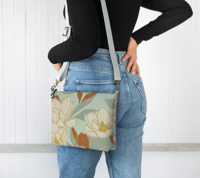 Image 2 of Vegan Leather Crossbody - Magnolias