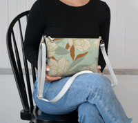 Image 1 of Vegan Leather Crossbody - Magnolias