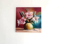 Image 2 of 1 Purple lilies in vase