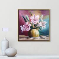 Image 3 of 1 Purple lilies in vase