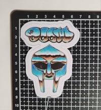 Image 2 of MF DOOM Metallic Font Mask Matte Vinyl Sticker