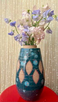 Image 3 of Teal & Pink Vase
