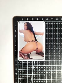 Image 2 of Raven Haired Beauty In Leopard Thong & Boots Booty Matte Vinyl Sticker