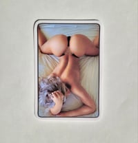 Image 1 of Purple Haired Beauty In A Black Thong Booty Matte Vinyl Sticker