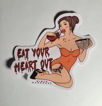 Image 1 of Eat Your Heart Out Silence of the Lambs Large Matte Vinyl Sticker