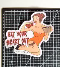 Image 2 of Eat Your Heart Out Silence of the Lambs Large Matte Vinyl Sticker