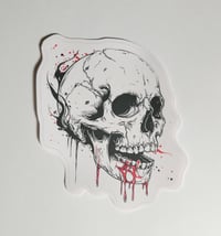 Image 1 of Bloody Skull Matte Vinyl Sticker