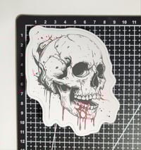 Image 2 of Bloody Skull Matte Vinyl Sticker