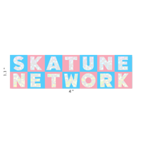 SKATUNE NETWORK | Trans Flag Colors Glittery Logo Sticker