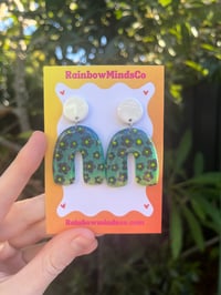 Image 1 of Midnight garden arch earrings 