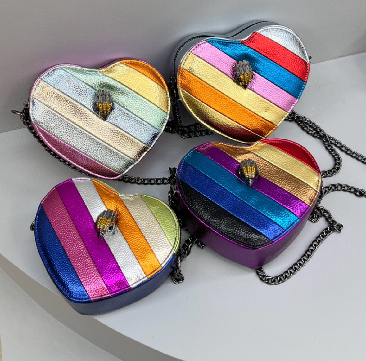 Kurt Geiger Heart Rainbow purse 