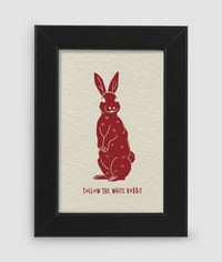 Image 2 of Follow the White Rabbit: Framed Artwork