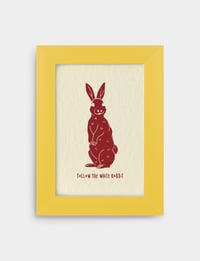 Image 4 of Follow the White Rabbit: Framed Artwork