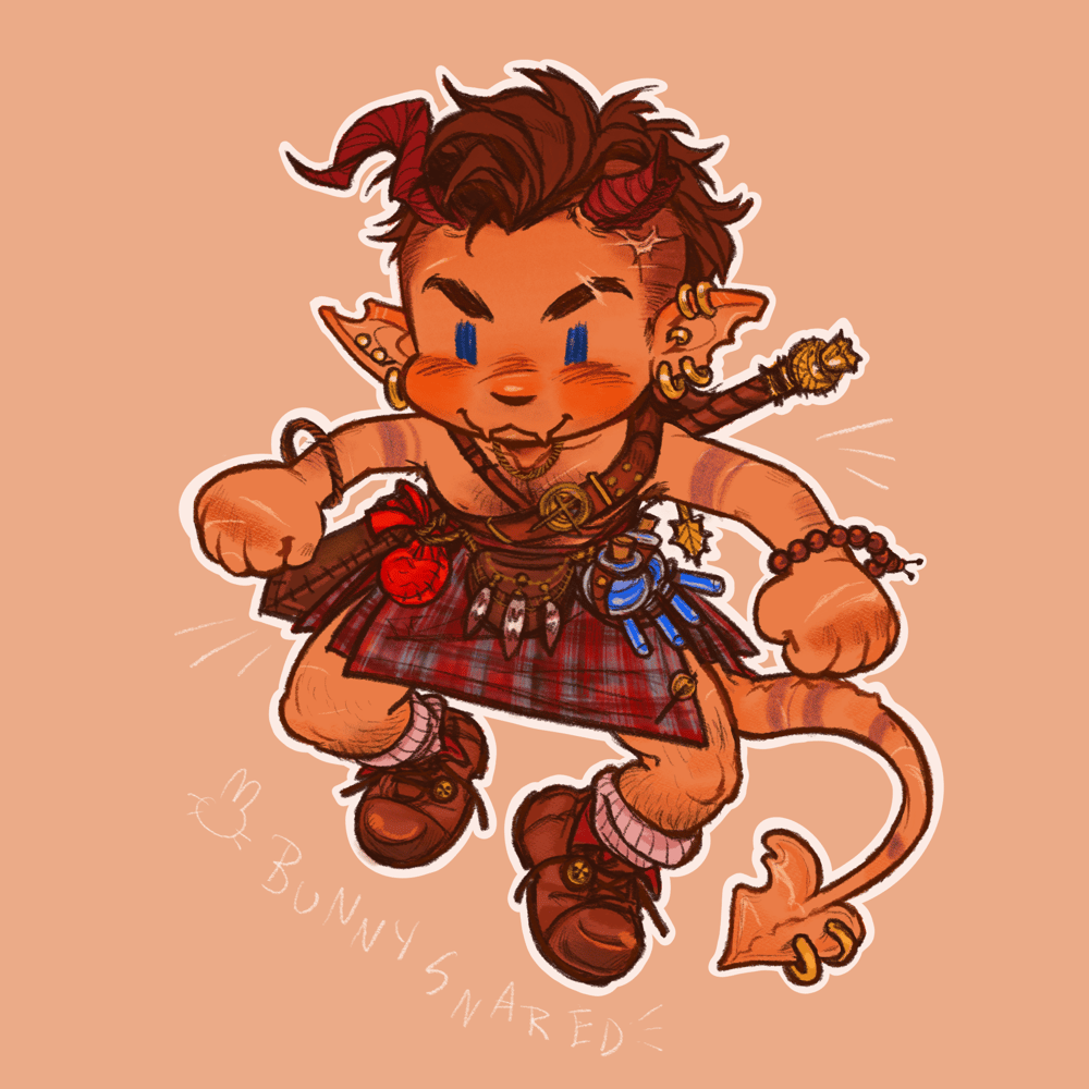 chaotic little tiefling ♡