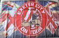 **HALF PRICE**5x3ft (Normally £15) Exeter City On Tour Football/Ultras Ultras Flag.