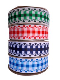 Image 2 of Gingham heart school bow