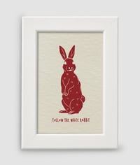 Image 5 of Follow the White Rabbit: Framed Artwork
