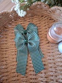 Image 1 of Gingham school bow