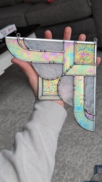 Image 2 of Art Deco Corner Panels - Iridescent Blue