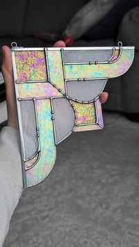Image 3 of Art Deco Corner Panels - Iridescent Blue