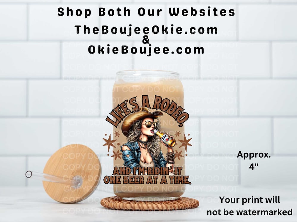 Image of Life's A Rodeo Double Sided Uv Dtf Decal D2058