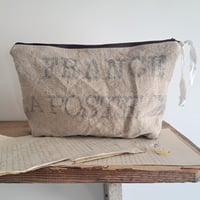 Image 1 of Handmade Bits & Bobs Faded French Postal Bag