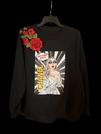 Image 2 of Just A Drop Chanel Floral Pullover. 